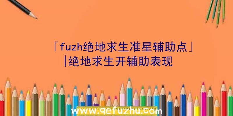 「fuzh绝地求生准星辅助点」|绝地求生开辅助表现